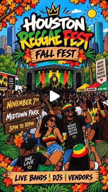 Roadside Roast Fish at Houston Reggae fall fest 2026, Midtown Park