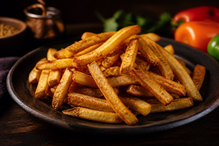 Fries: Golden crispy fry potatoes, sprinkles with our signature jerk dash to taste.