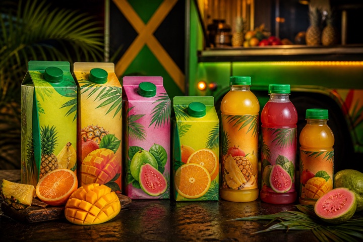 Fruit Juice: Tropical Rhythm: Island Mango, Pine Ginger, Fruit Punch, Reggae Melody, Mango Carrot, Guava Carrot, Sorrel Ginger, Pine Guava.